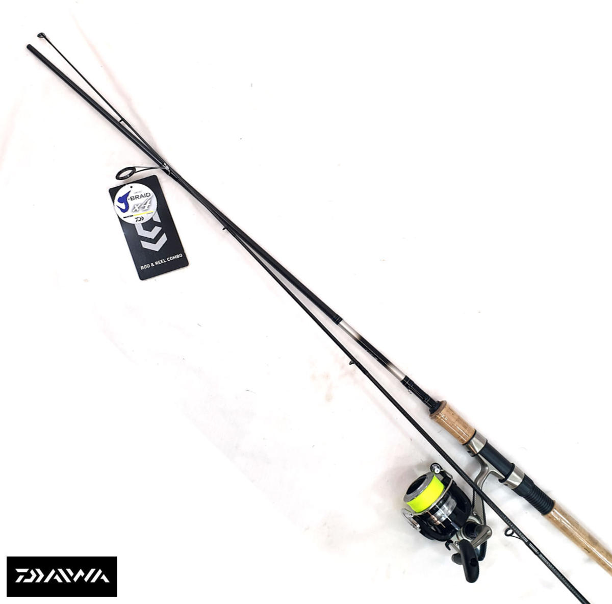 Daiwa Strikeforce Fishing Combo 8ft Rod & Reel Loaded with JBraid