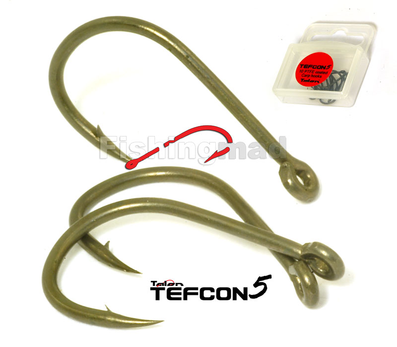 TALON TEFCON5  PTFE TEFLON CARP HOOKS QTY10 SIZE 4,6,8