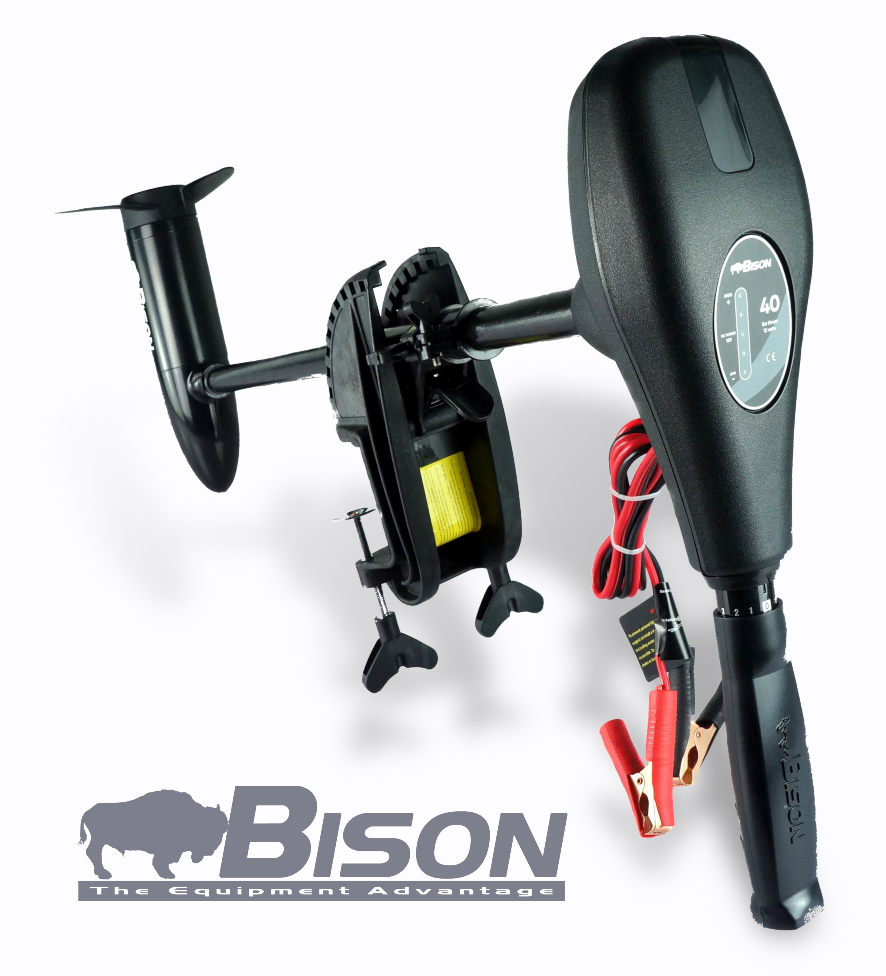 BISON 55lb ELECTRIC OUTBOARD TROLLING MOTOR + BATTERY CHARGER | Outboards |  Fishing Mad