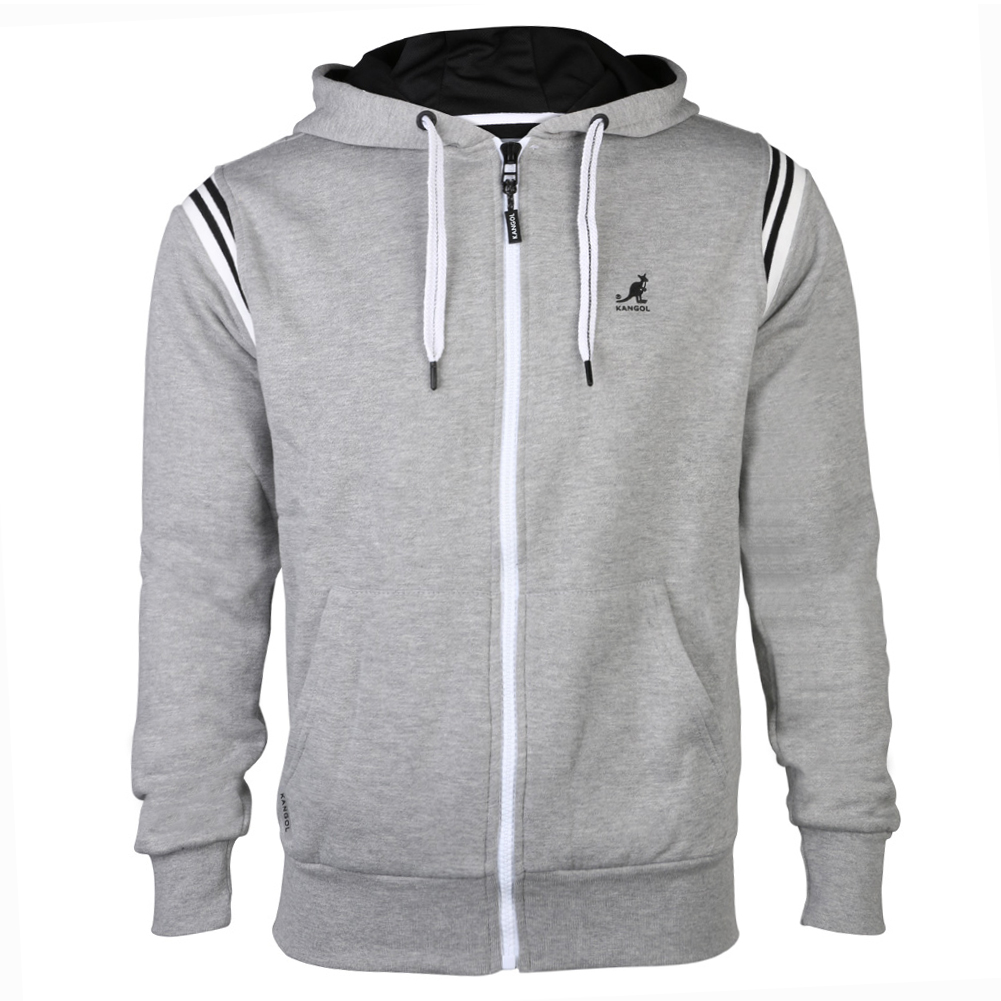 MENS KANGOL ZIP UP SAWYER + FINIA HOODIE HOODED SWEATER JUMPER TOP ...