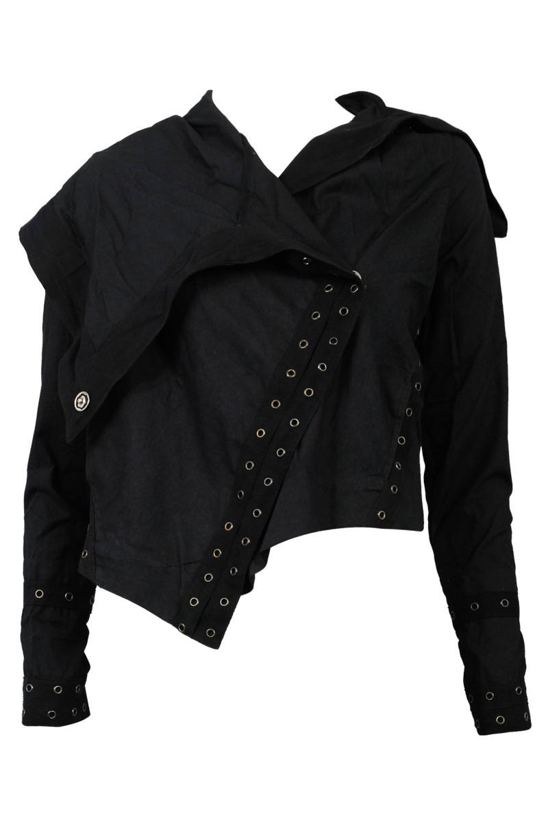 RELIGION CLOTHING NEW LADIES JET BLACK WOMENS STUDDED CORSET JACKET ...