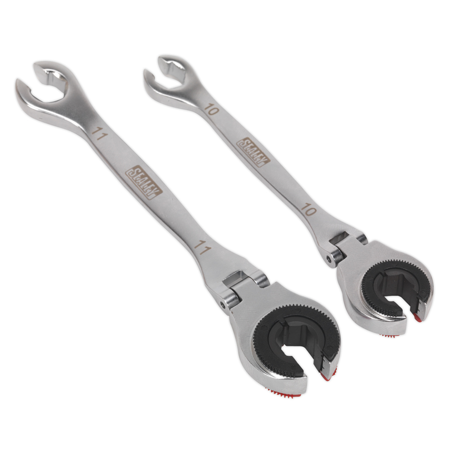 Genuine SEALEY VS0356 Brake Pipe Ratcheting Spanner Set 2pc eBay