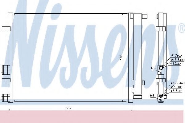 Nissens Condensador de aire acondicionado de 940221