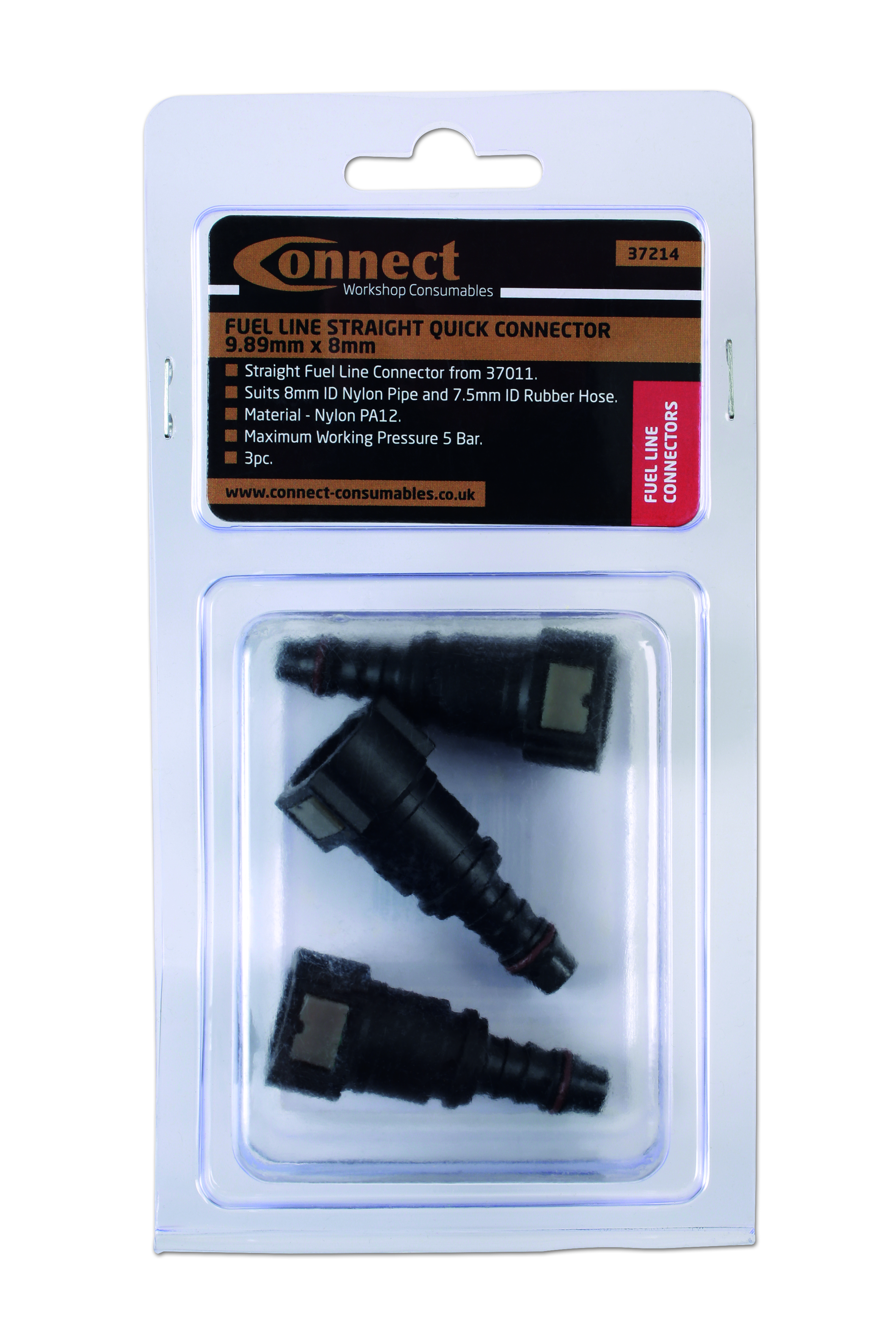 Connect 37214 Fuel Line Straight Quick Connector 9.89mm x 8mm Pk 3 eBay