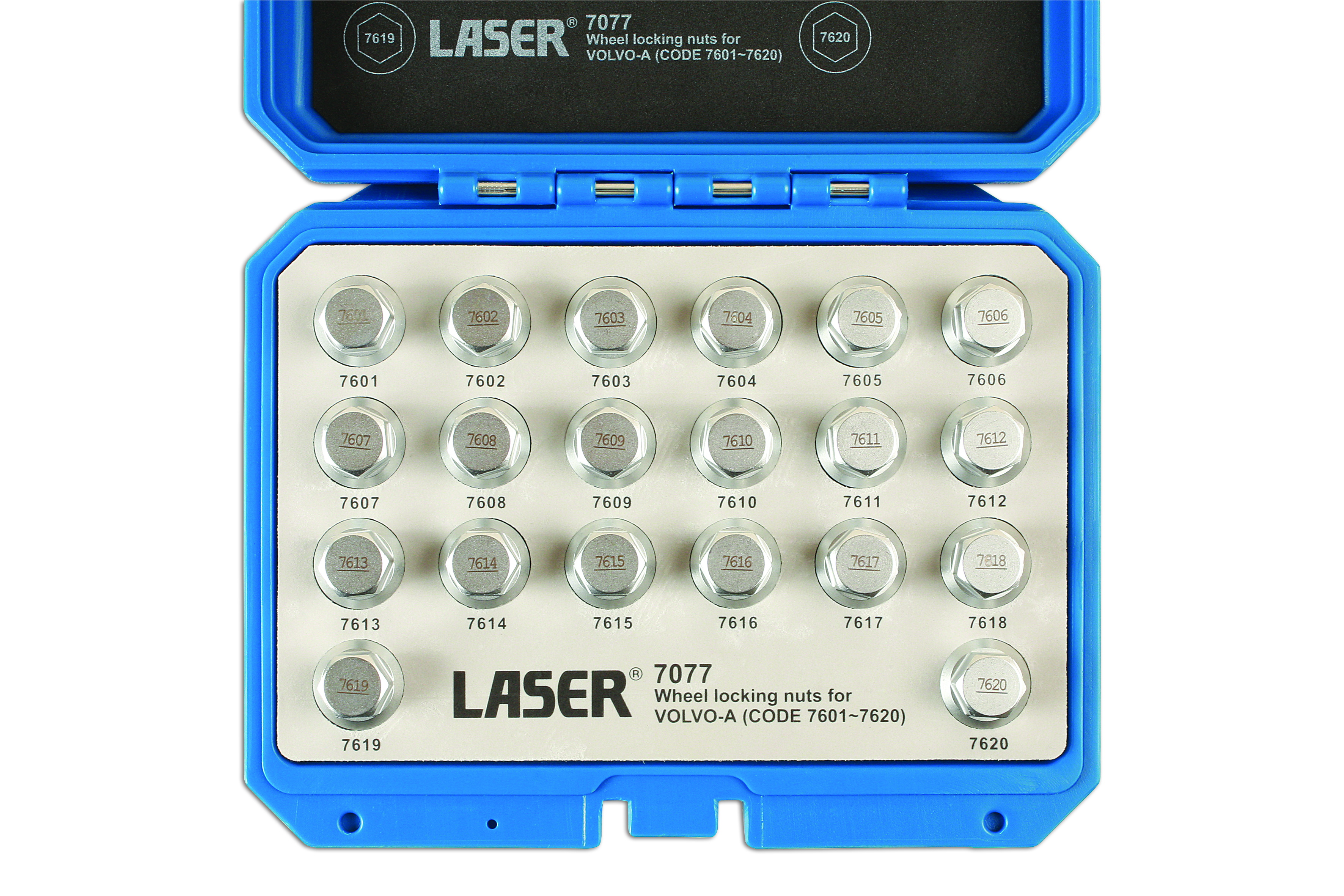 LASER Tools 7076 chiave di bloccaggio Delle Ruote Dado Set 20pc VOLVO