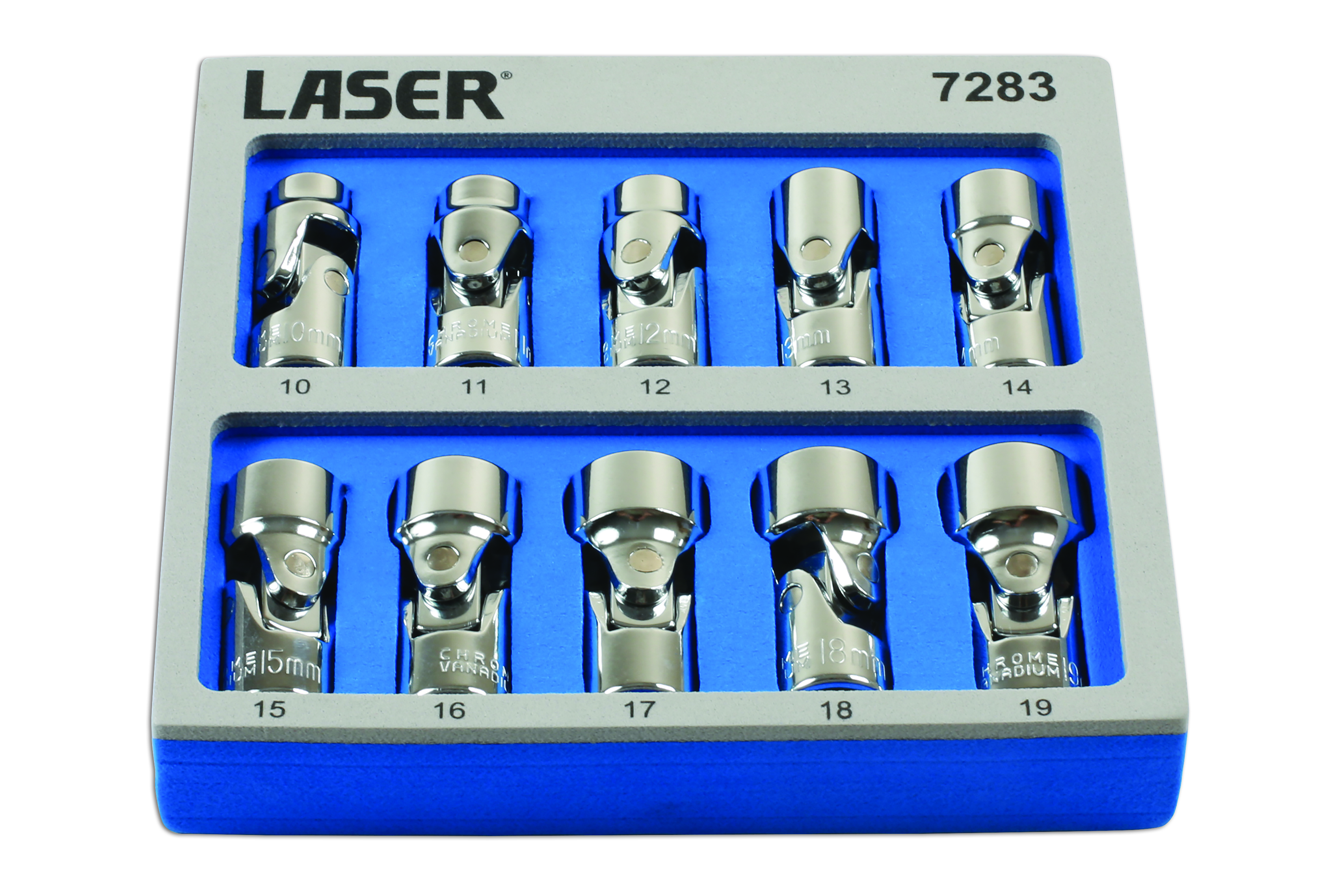 Laser Tools 7283 10pc Universal Joint Socket Set 3/8"D 10pc 1019mm eBay
