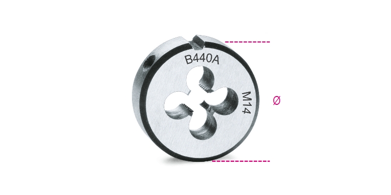 M10 x 0.75 Pitch x 38.1 mm O//D Circular Die