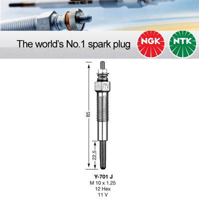 NGK 5116 SINGLE PLUG 4 PACK NGK Glow Plug Y-701J
