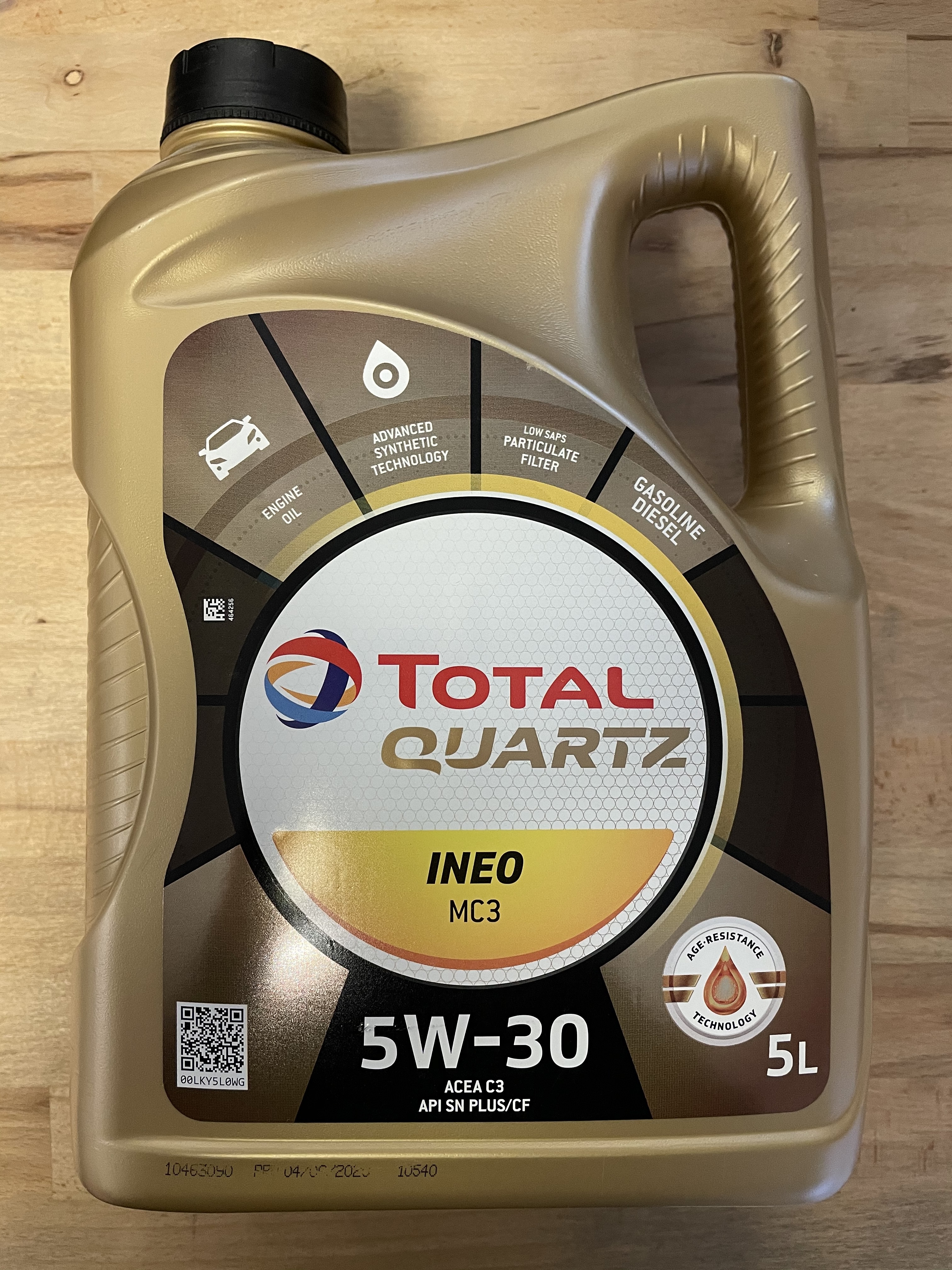 Total Quartz Car Engine Motor Oil INEO MC3 Performance 5W30 5L For VW