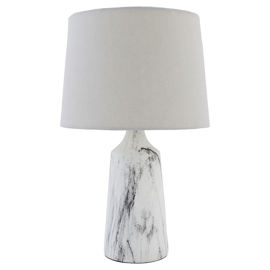 NEW Tesco Marble Table Bedside Lamp - White 5057373647689 ...