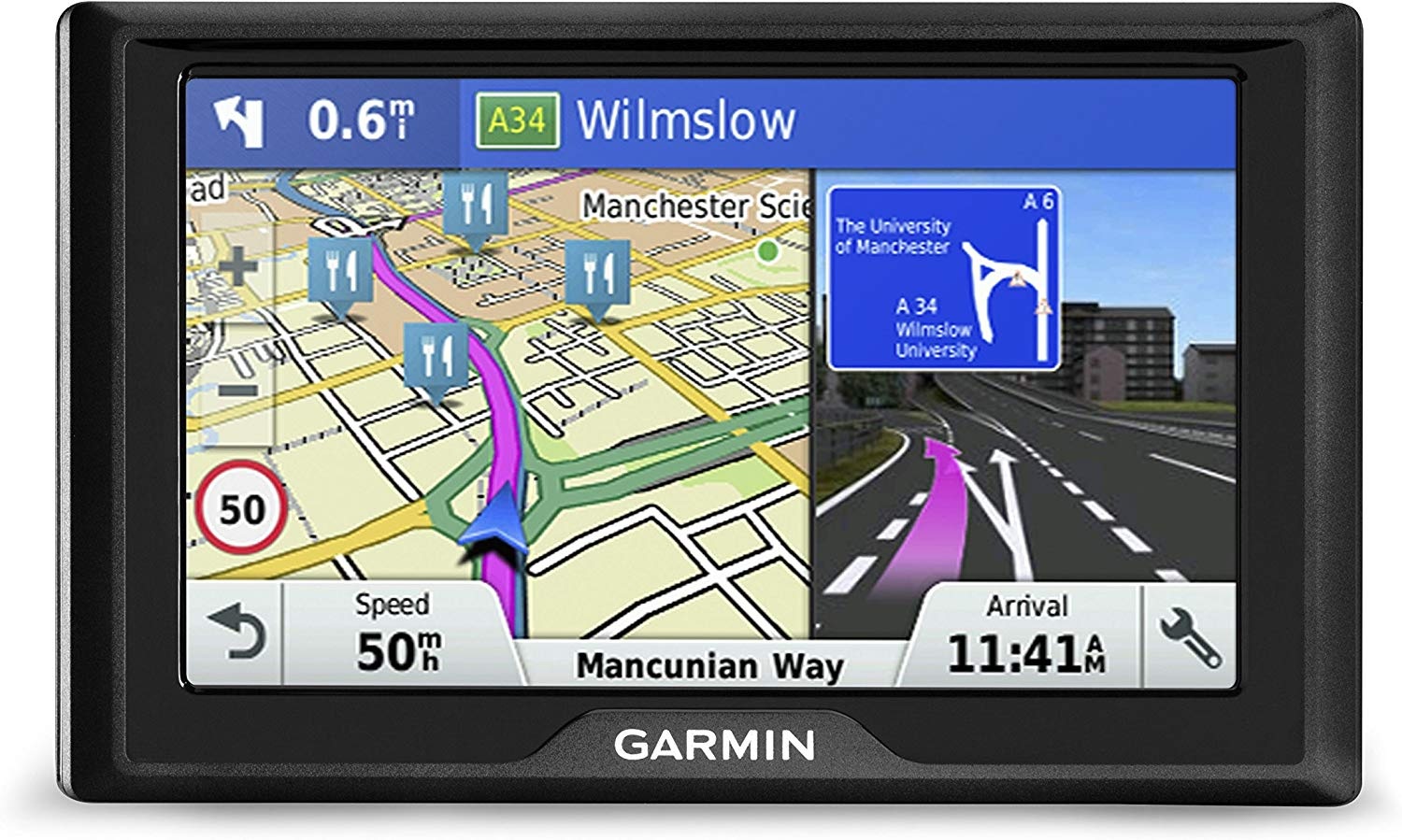 Garmin drivesmart 50LM 5/" GPS SatNav │ Reino Unido y Europa actualizaciones de mapas de por vida │ Bluetooth