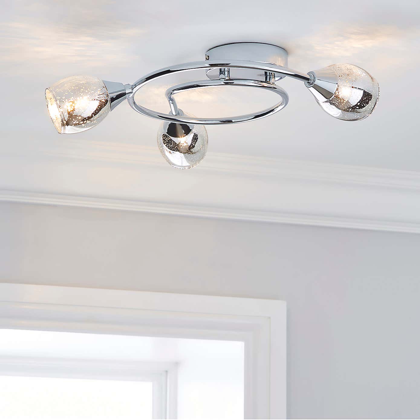 chrome 3 light ceiling fitting