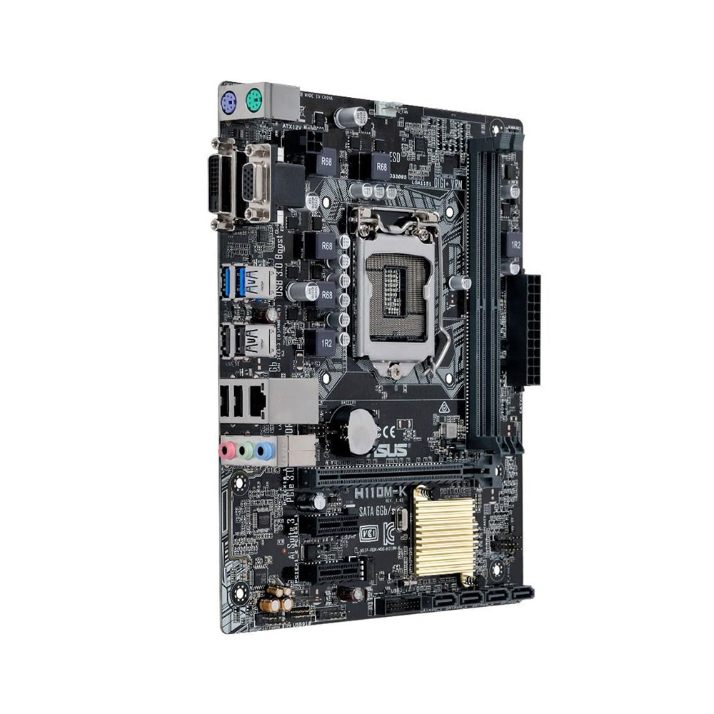 ASUS H110M-K Intel H110 Micro ATX Motherboard Sockel LGA1151, USB 2.0