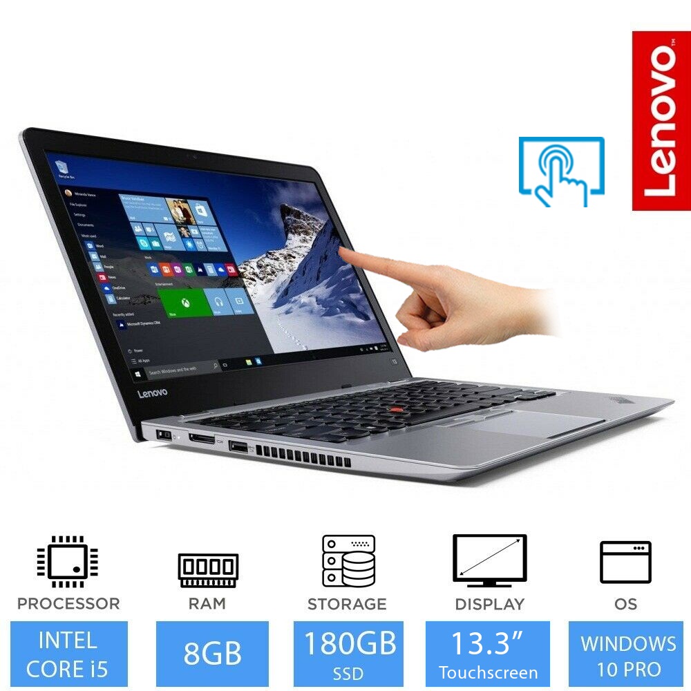 Lenovo Thinkpad 13 13 3 Touchscreen Laptop Core I5 70 8gb 180gb Ssd Win 10pro Ebay