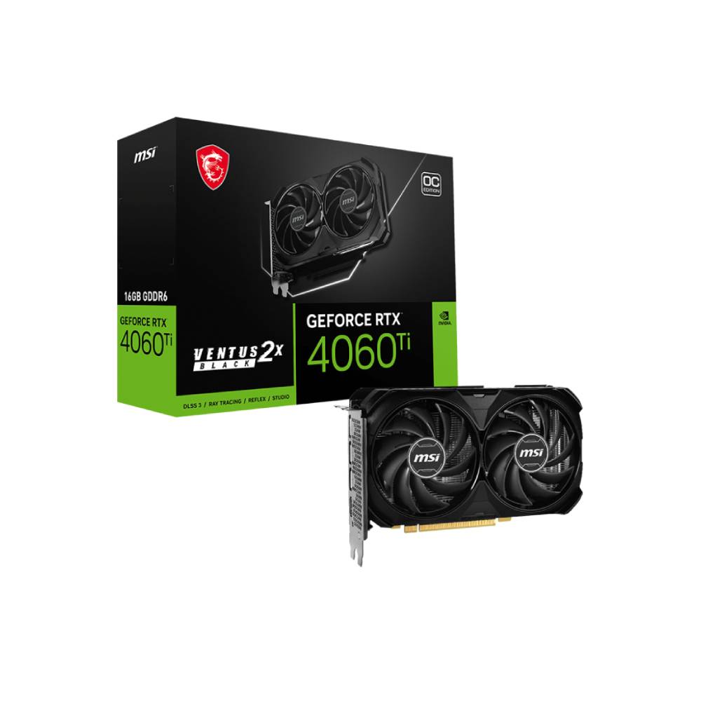MSI GeForce RTX 4060 Ti VENTUS 2X BLACK OC 16GB Ada Lovelace