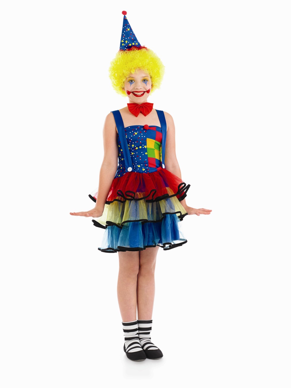 Girls Clown Costume For Circus Fancy Dress Kids Childrens | eBay