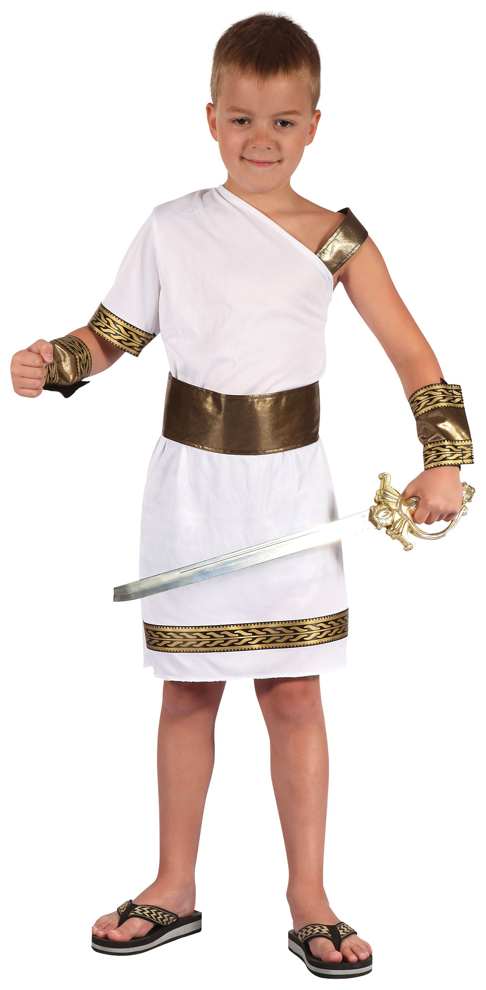 Boys Gladiator Costume for Roman Sparticus Centurion Fancy Dress Outfit ...