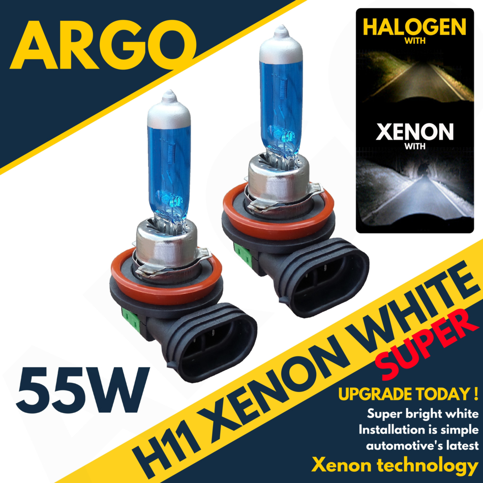 55w Super White Xenon HID Upgrade Low Dip Beam Headlight Headlamp Bulbs