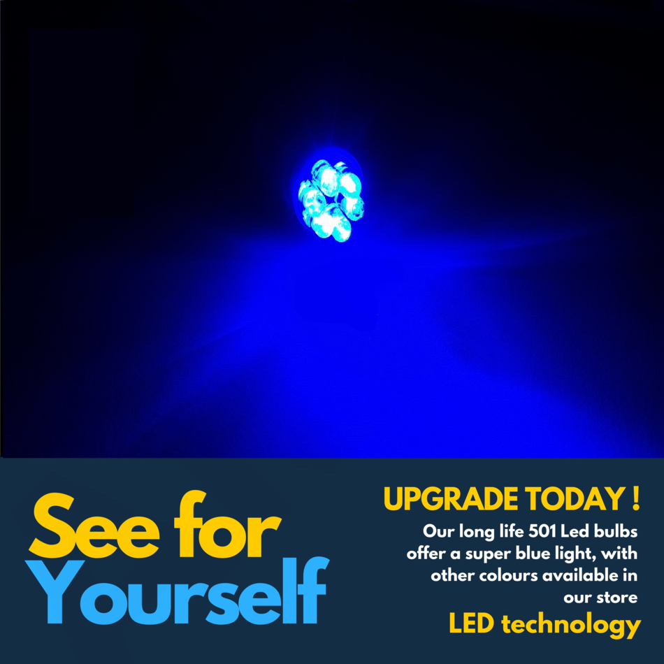 7 LED XENON BLUE 501 194 T10 W5W SIDELIGHT BULBS LEXUS IS200