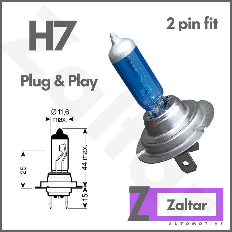 Daf Lf 24v Headlight Bulbs 45 55 Xf 105 Lorry Super Bright Xenon White