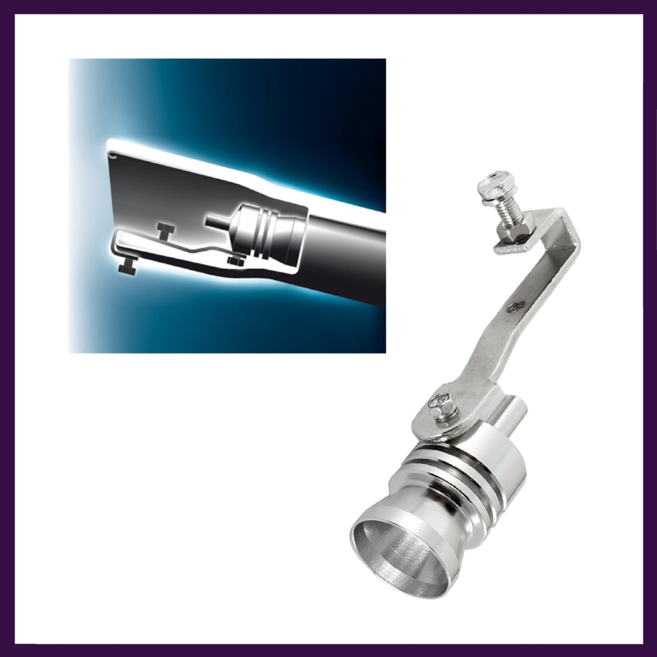 2x Tail Exhaust Pipe Whistler Car Turbo Sound Dump Valve Noise Racing