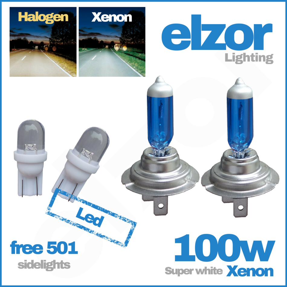 4 un H4 Super Blanco Xenon Bombillas LED Faros de actualización 12v 501 T10 LED SIDELIGHTS