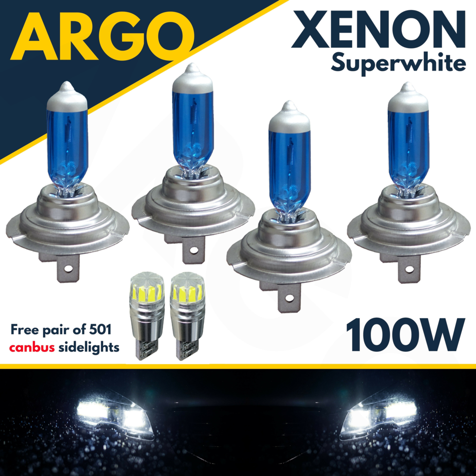 XENON 100W SUPER WHITE H7 PX26D Car LIGHT BULBS W5W CANBUS COMPATIBLE C