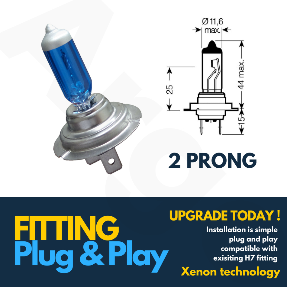 H7 H1 501 100w Clear Xenon HID High//Low//Side Light Beam Headlight Bulbs