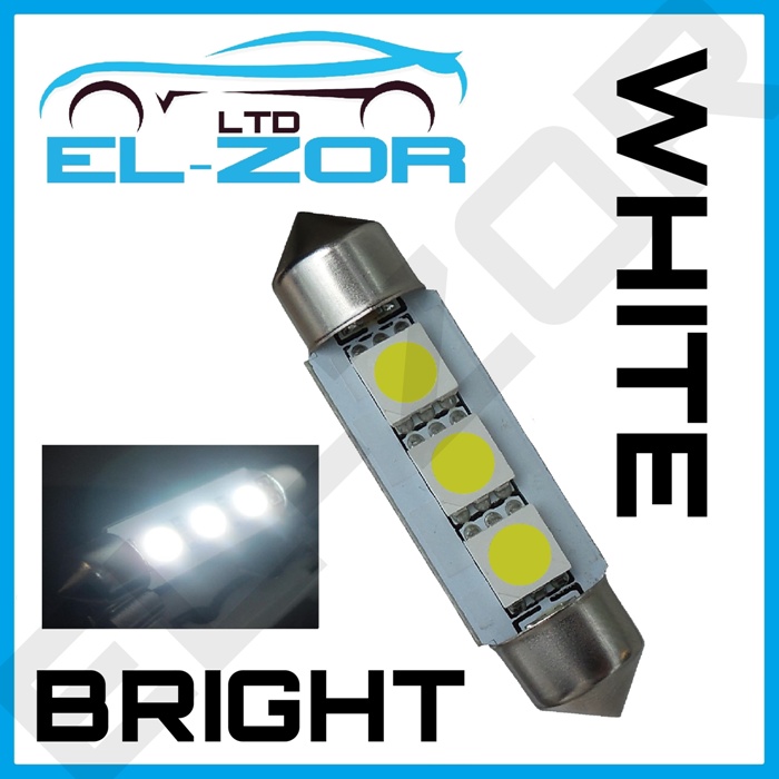 DS 39MM 4 SMD LED FESTOON CANBUS ERROR FREE WHITE NUMBER PLATE BULB 239