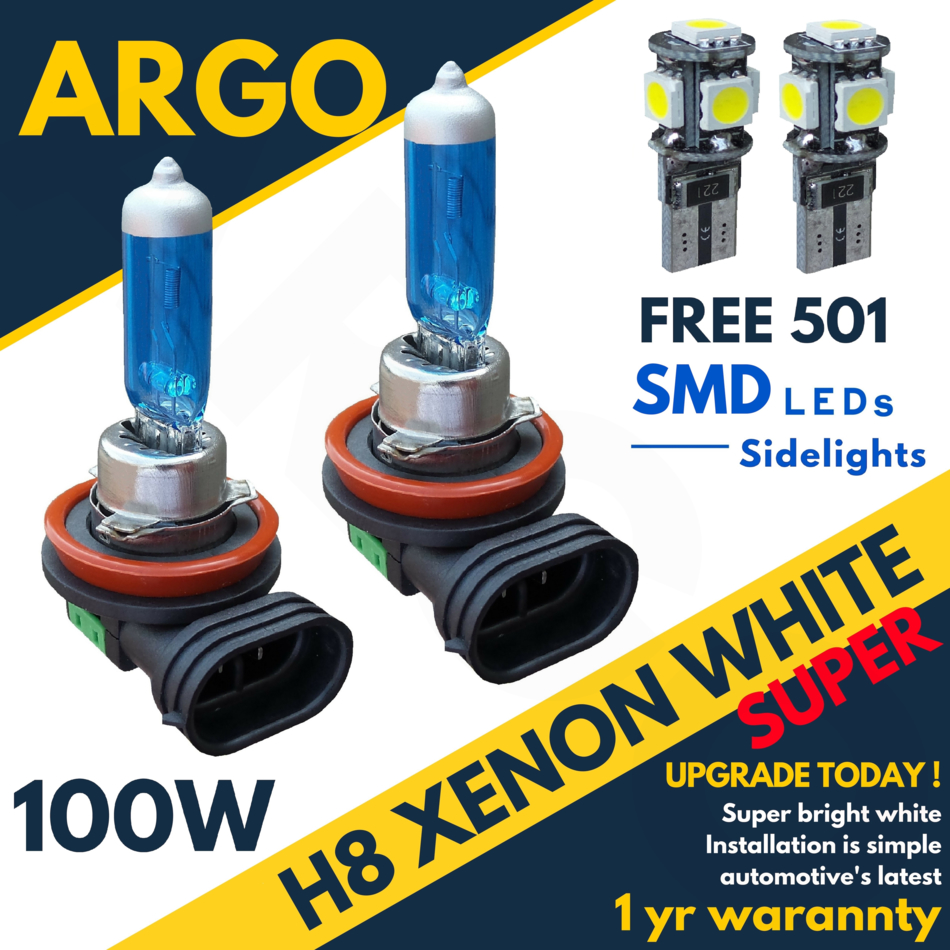 2x H8 708 35w Super Bright White Xenon Headlight Front Fog Drl Bulbs Lamp 12v Uk