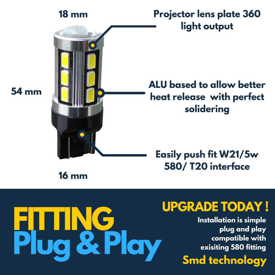 For Vauxhall Insignia Led White Xenon Daytime Running Lights DRL Bulbs