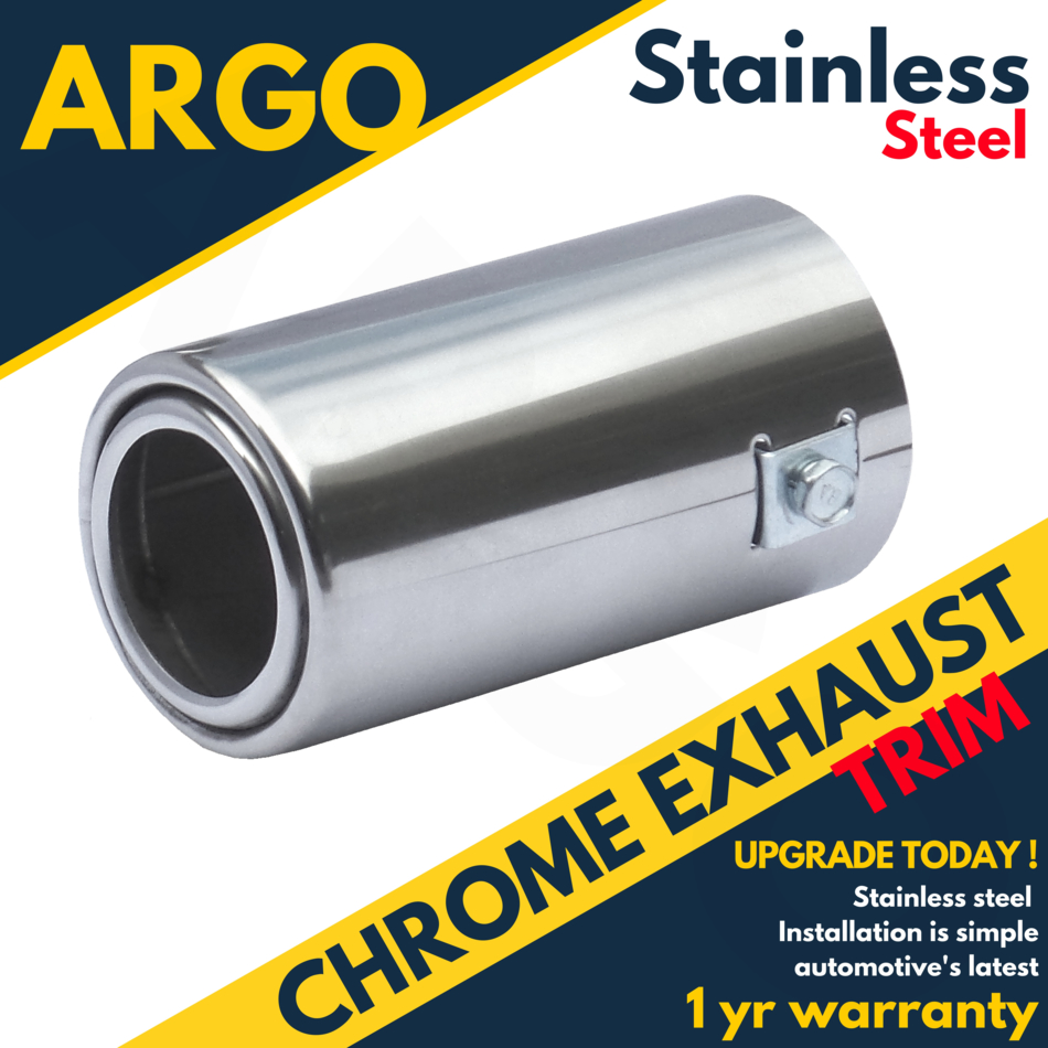 CHROME EXHAUST TAILPIPE TAIL PIPE TRIM END TIP MUFFLER FINISHER COVER SPORT NEW