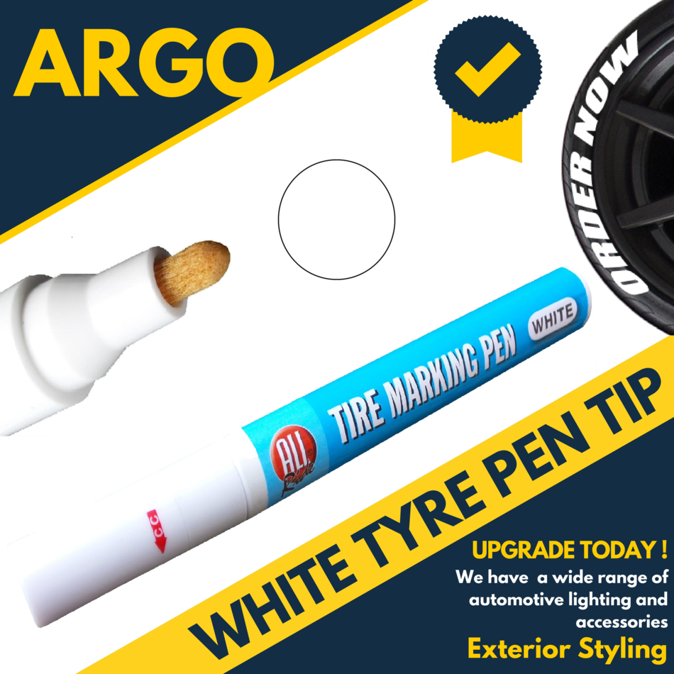 White Tyre Permanent Marker Pen Paint Waterproof Wheel Rubber Tire Tread Letters