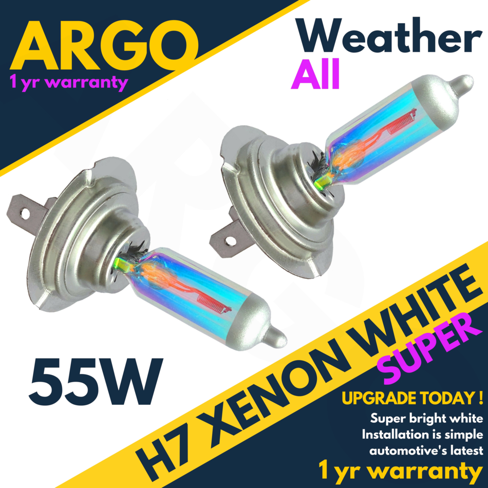 Dipped Beam Headlamp Bulbs 55w Ultra Bright H7 Xenon White 477//499