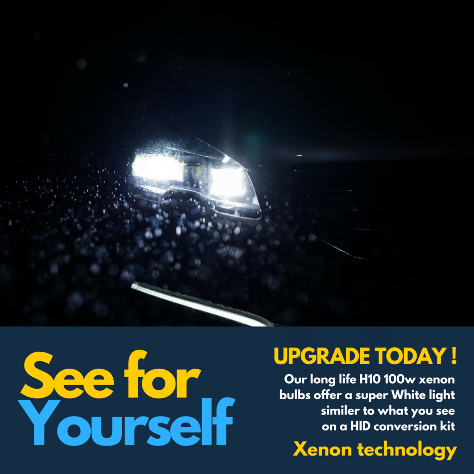 VW Caddy MK1 100w Super White Xenon HID High//Low//Side Headlight Bulbs Set