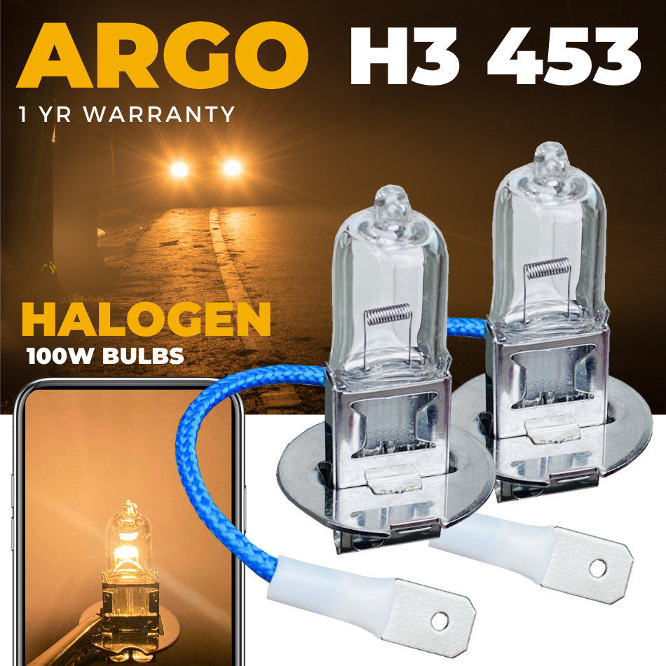thumbnail image 2 of LightWorld24 H3 Xenon Look Halogen Bulbs – 6000K Super White, 55W, 12V, E-Marked (Pair) 2 of 4