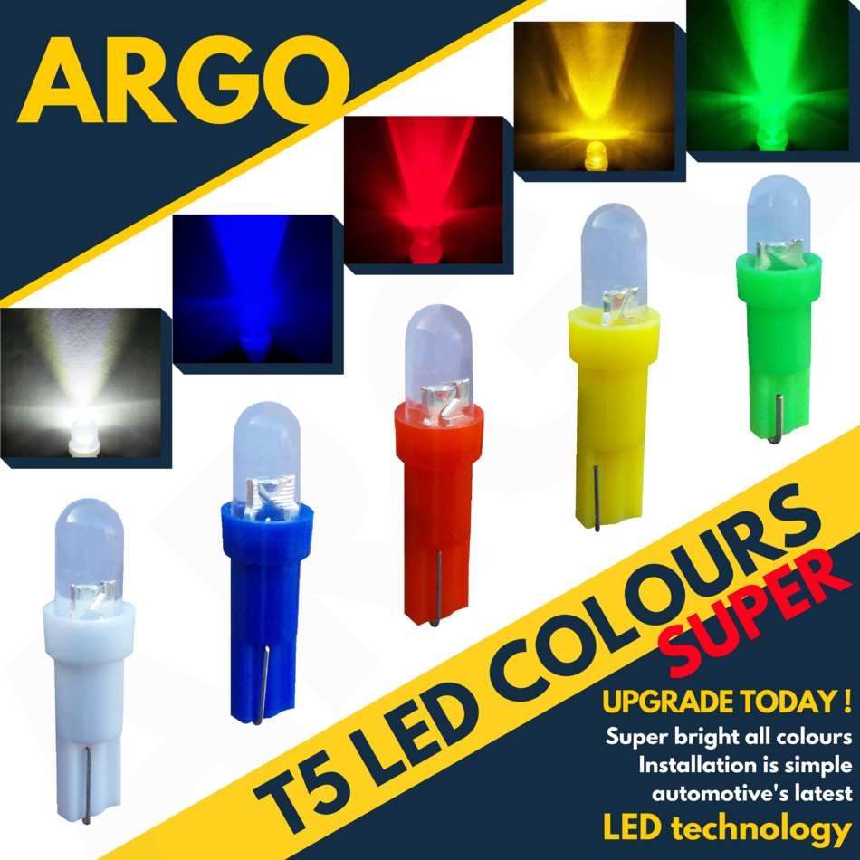 Super Bright T5 286 Smd Led Xenon White Dashboard Bulbs Speedo Wedge Bulb Light