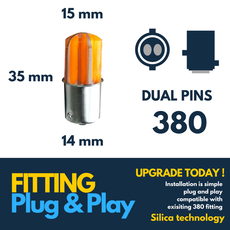 SINGLE FILAMENT 2 X 382 P21W BAY15S BRAKE STOP TAIL LIGHT CAR BULBS 12V