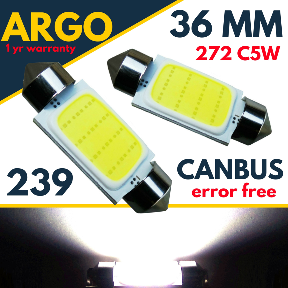 Renault Clio MK2 239 C5W White Interior Courtesy Bulb LED Light Upgrade