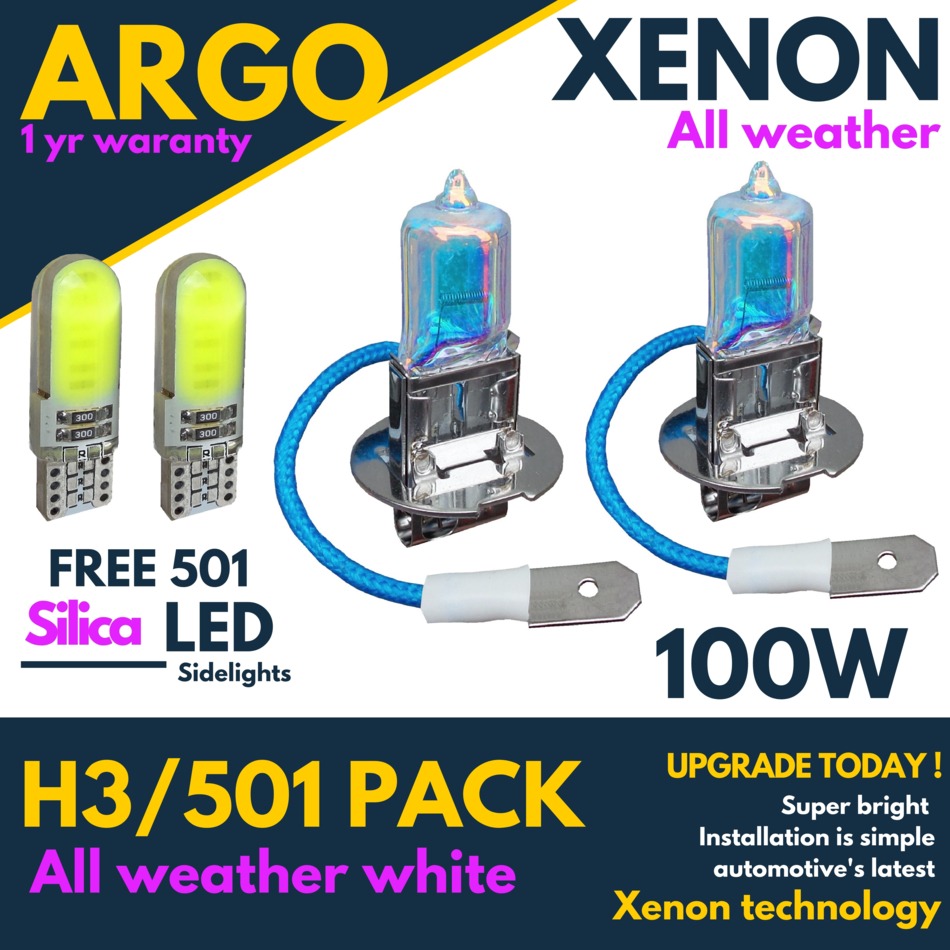 H3 H4 H3 501 100w Super Blanco Xenon Hid high//low//fog lado luz bombillas