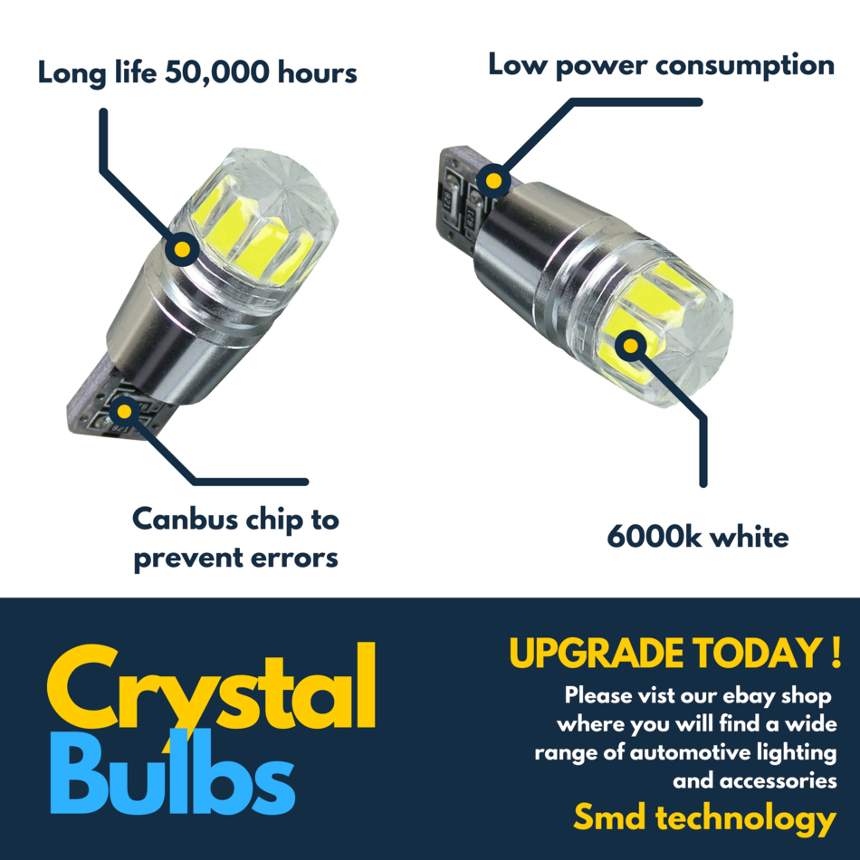 Renault Espace MK4 H7 501 100w Super White Xenon Low//LED Side Light Bulbs Set