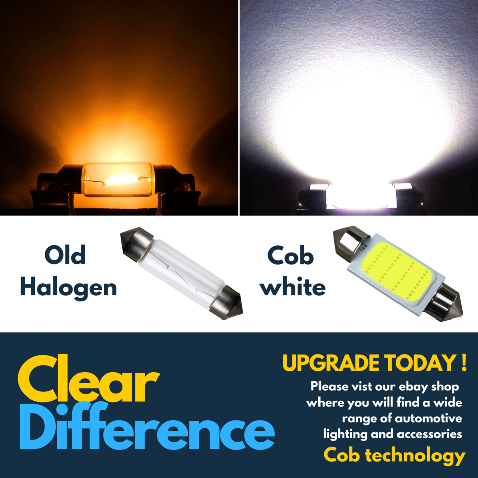 Fits Ford Transit MK7 Interior Bulbs 41mm White Courtesy 264 Led Light