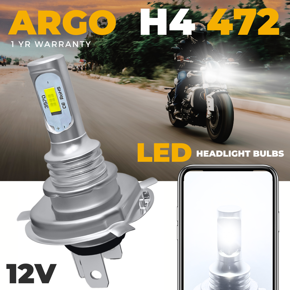 thumbnail image 2 of BEVINSEE H4/HS1 LED Motorcycle Headlight Bulb – 18W 6000K White, 1500LM, IP68 Waterproof 2 of 4