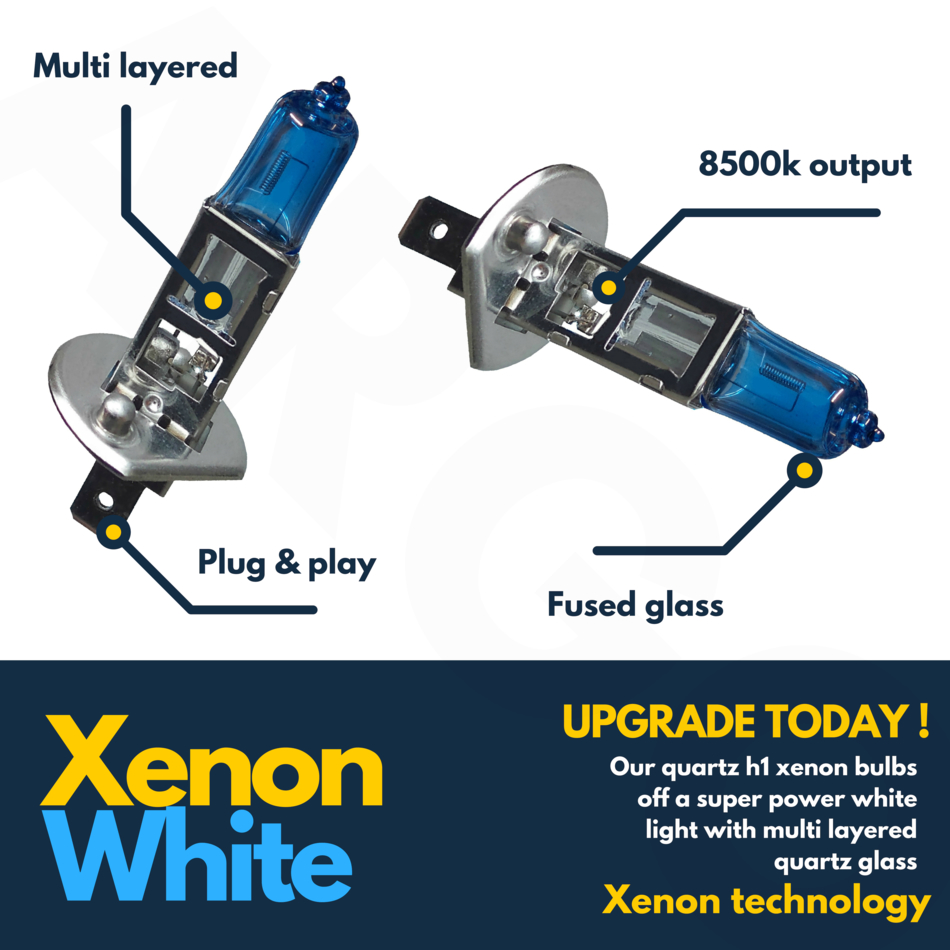 H1 Xenon Super White Headlight Bulbs 448 Spot Headlamp Fog Light Bulbs ...