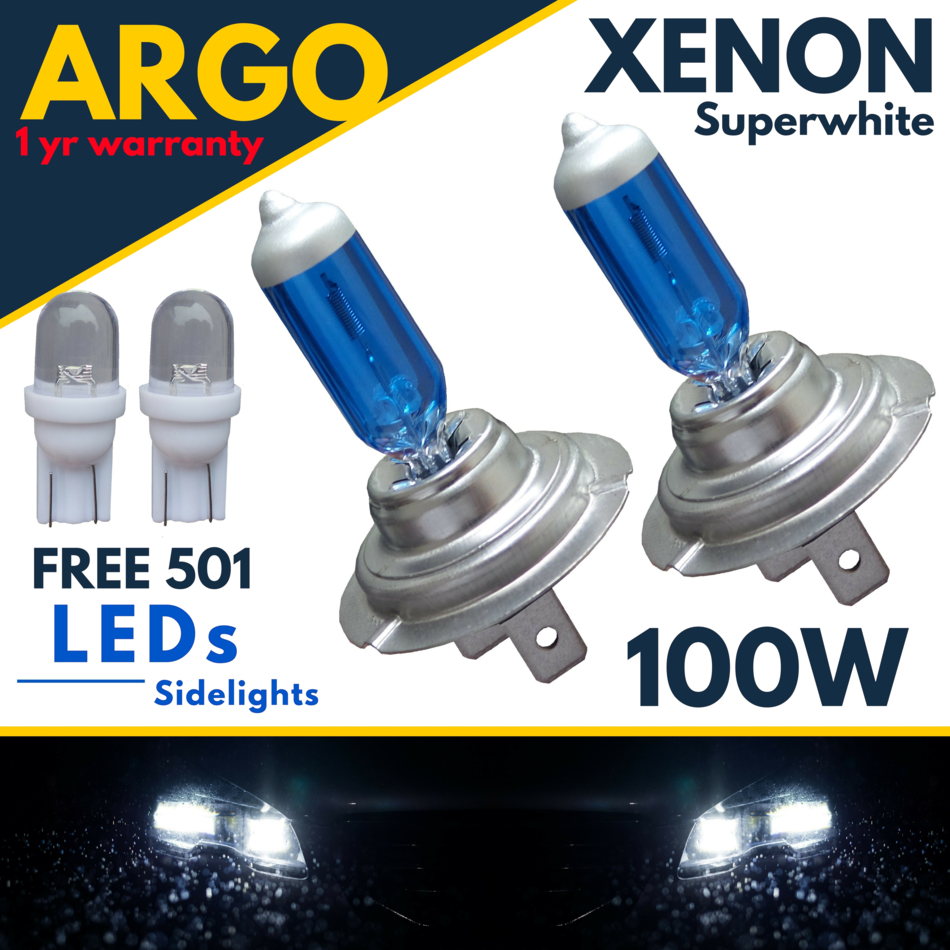 Ford Fiesta MK6 100w Super White Xenon High/Low/Canbus LED Side Headlight Bulbs