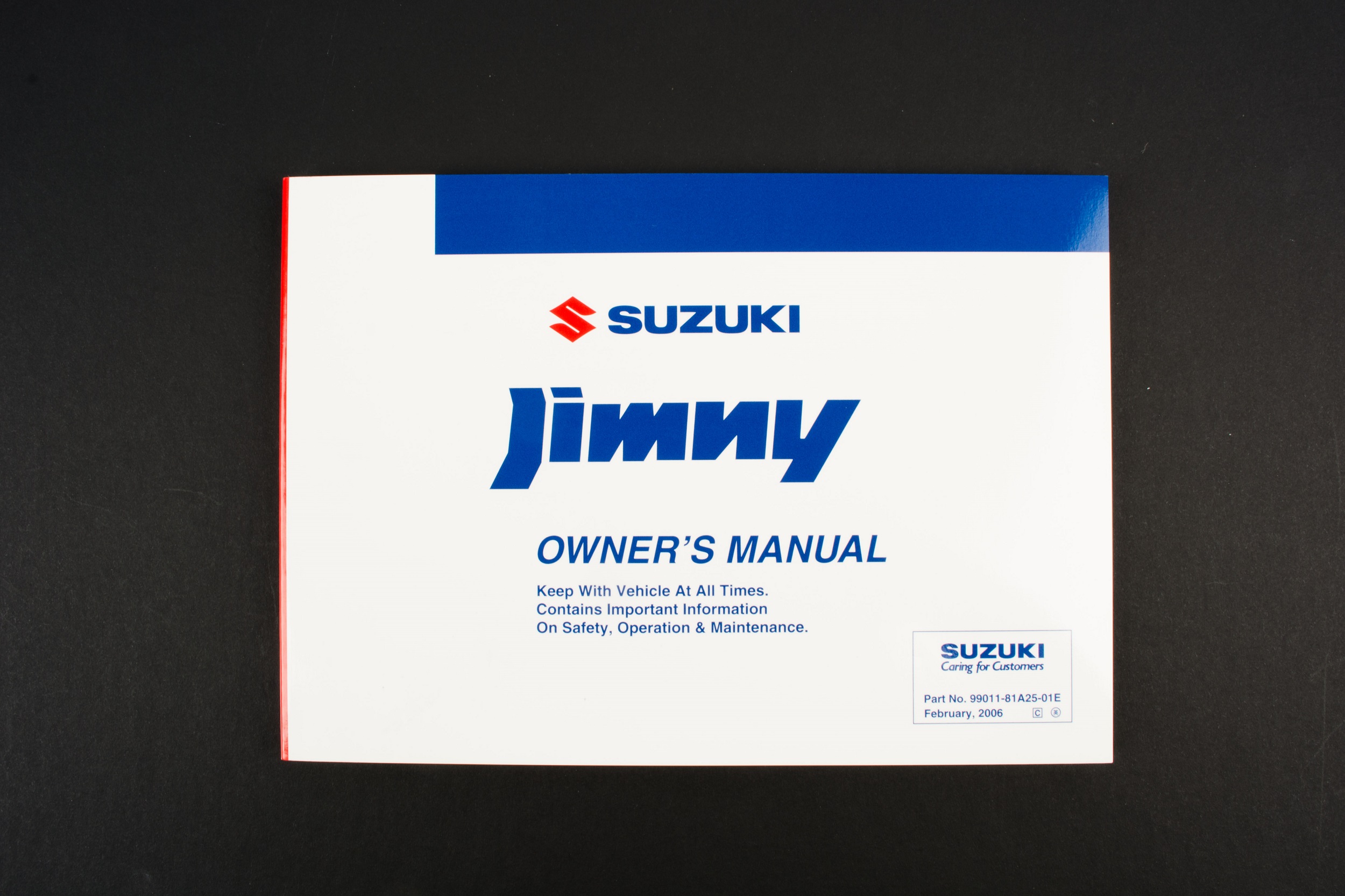 Sentinel Genuine Suzuki Jimny SN HTOP Owners Manual 99011-81A25-01E