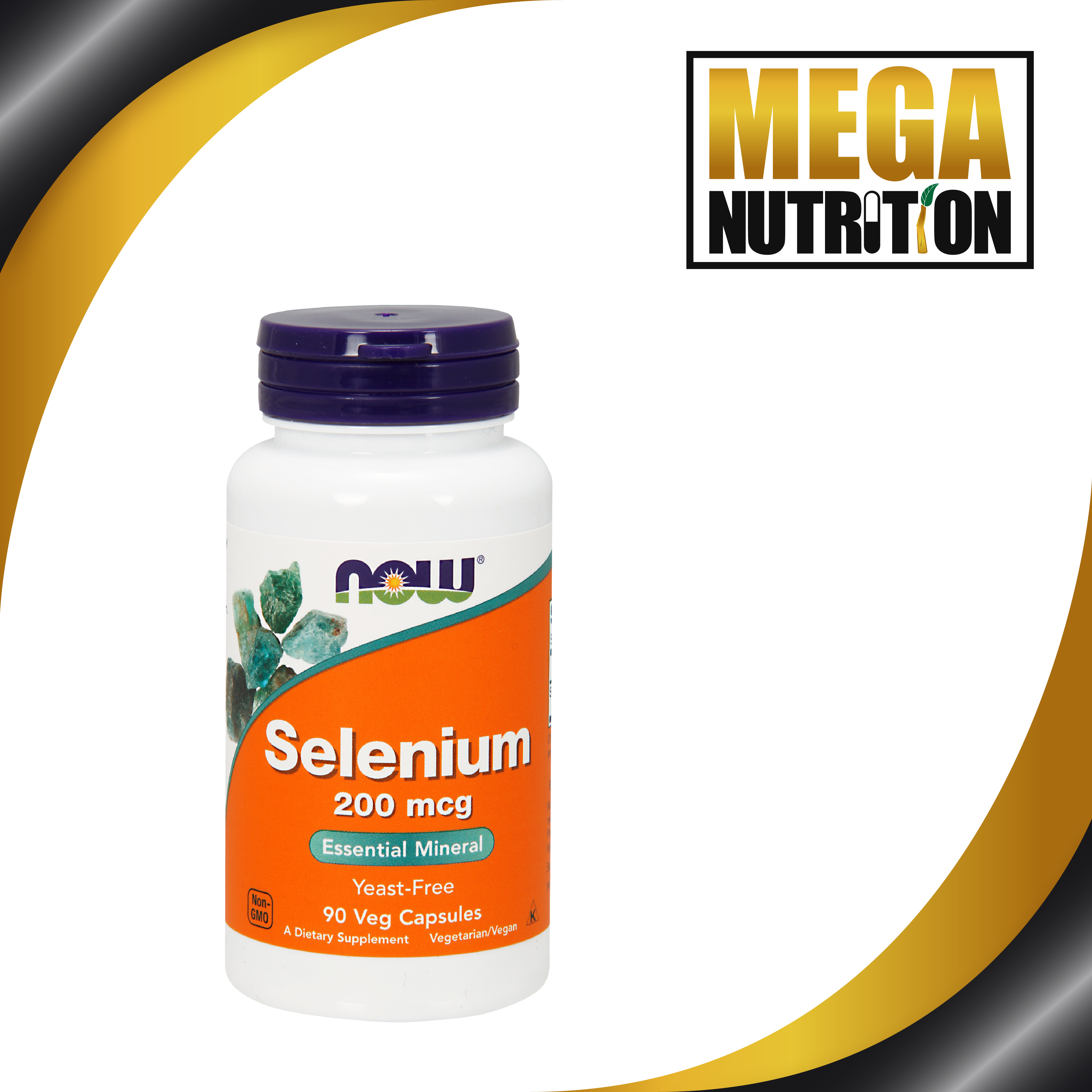 NOW Foods Selenium 200mcg 90 Veggie Capsules Immune System Thyroid
