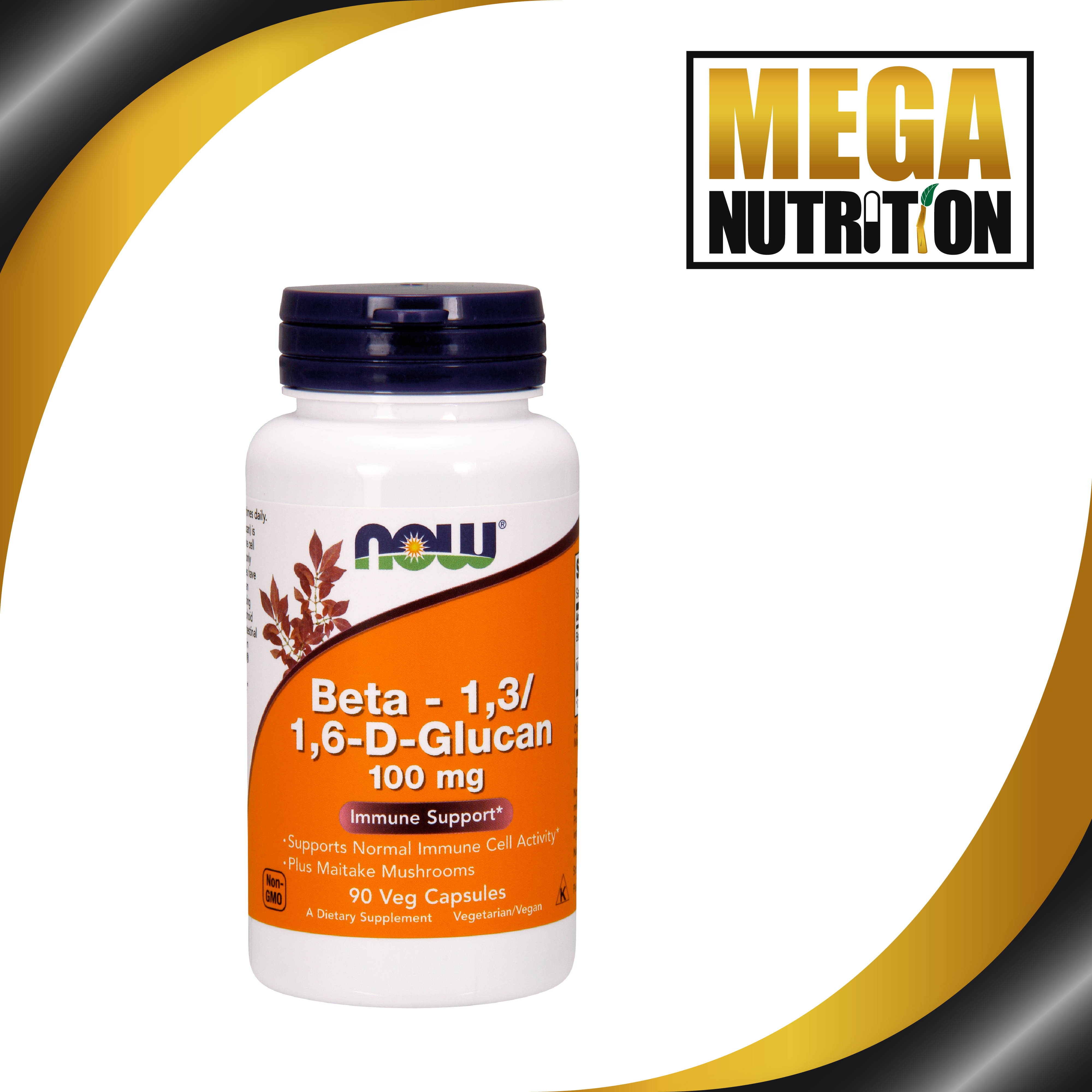 NOW Foods Beta-1,3/1,6-D-Glucan 100mg 90 Veggie Caps | Immune Support ...