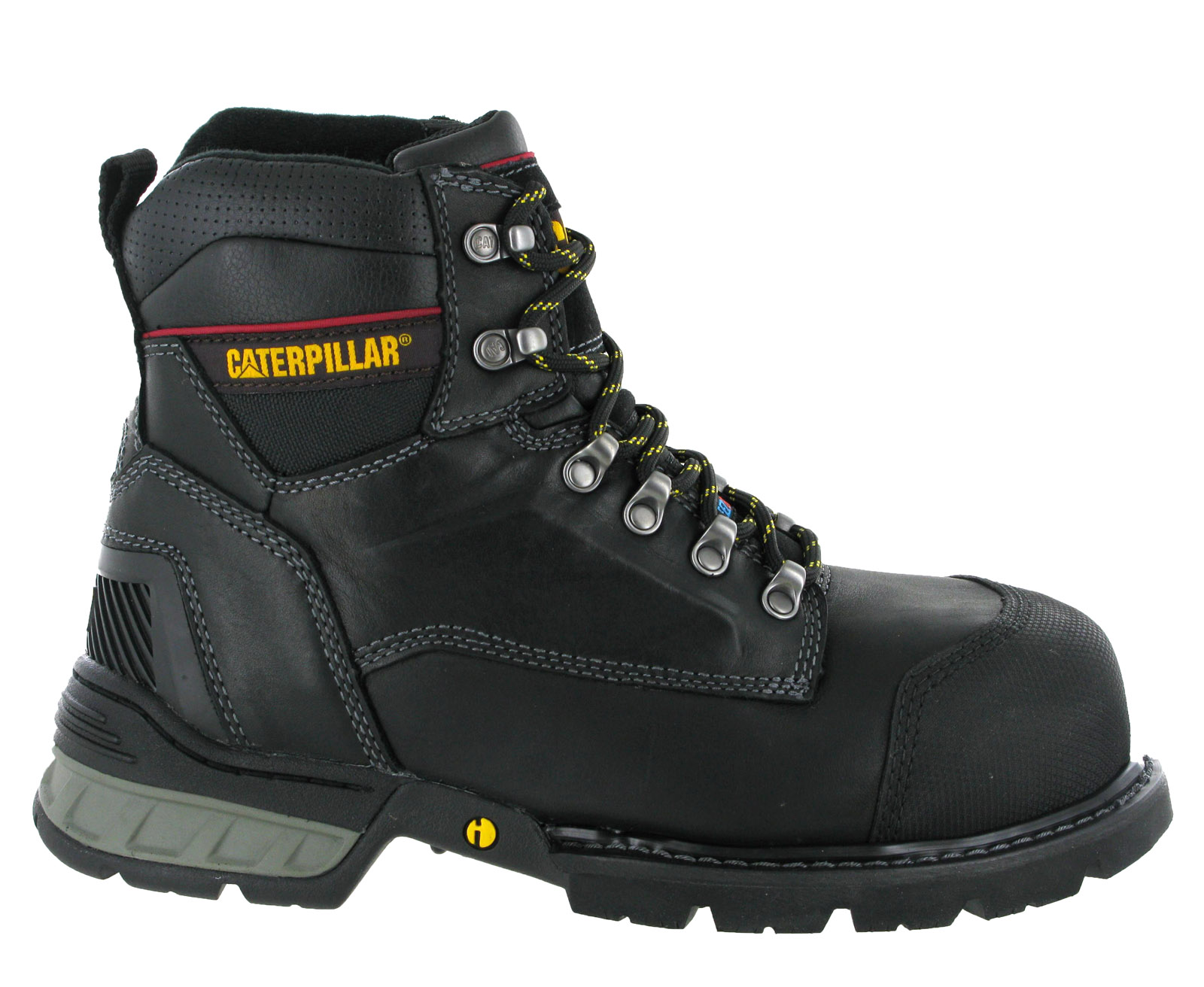 Mens CAT Caterpillar Spartan S3 Black Steel Toe Cap Safety Work Boots ...