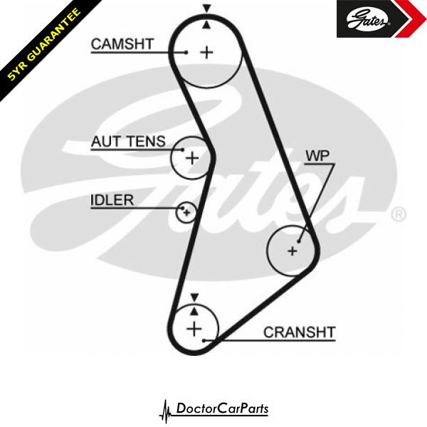 Gates Timing Belt Cam Belt for VW GOLF 1.8 CHOICE2/2 GTI 1J AGN AGU AUQ Mk4